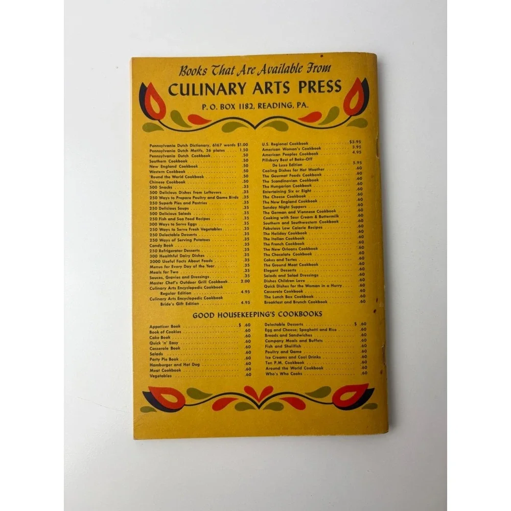1960 Pennsylvania Dutch Cookbook Of Fine Old Recipes‎ Culinary Arts Press